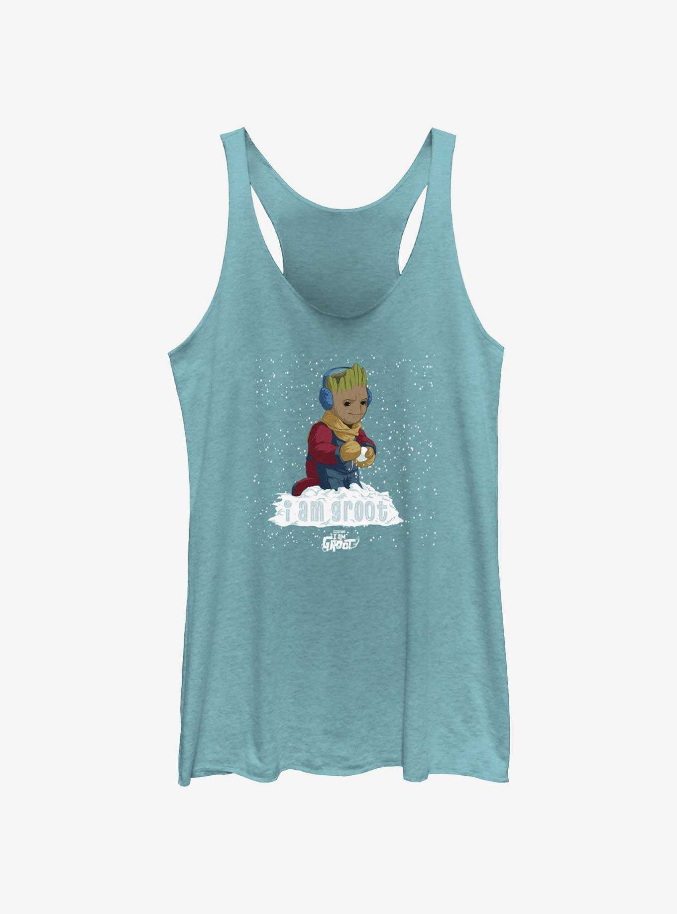 Marvel Guardians Of The Galaxy Groot Snowball Girls Raw Edge Tank, , hi-res