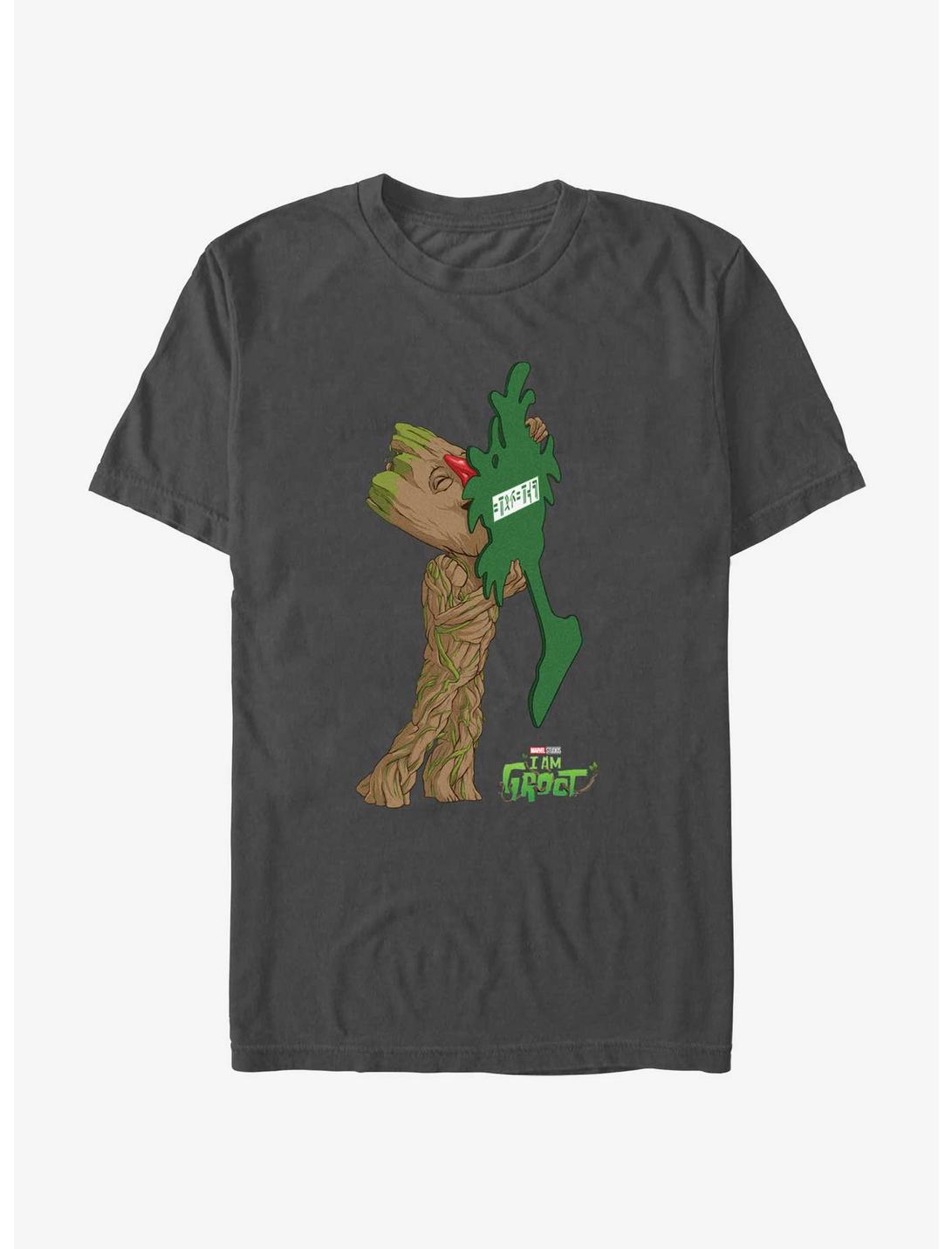 Marvel Guardians Of The Galaxy Baby Groot And Tree T-Shirt, CHARCOAL, hi-res