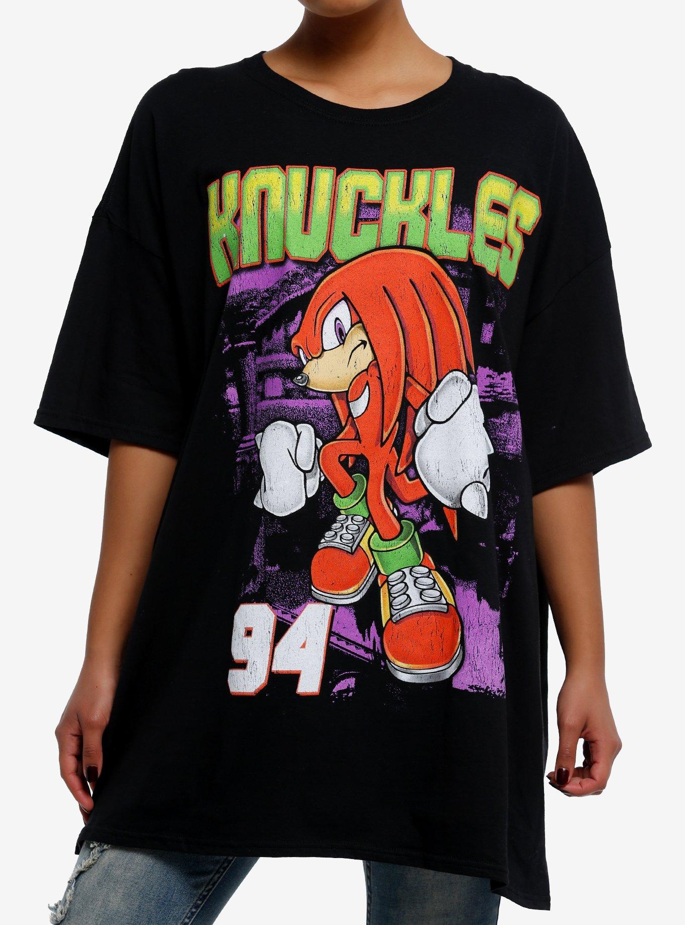 Sonic The Hedgehog Knuckles 94 Girls Oversized T-Shirt