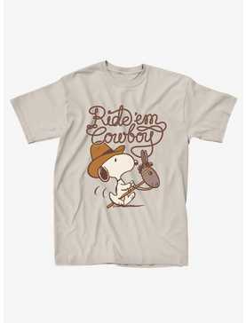 Peanuts Cowboy Snoopy Boyfriend Fit Girls T-Shirt, , hi-res