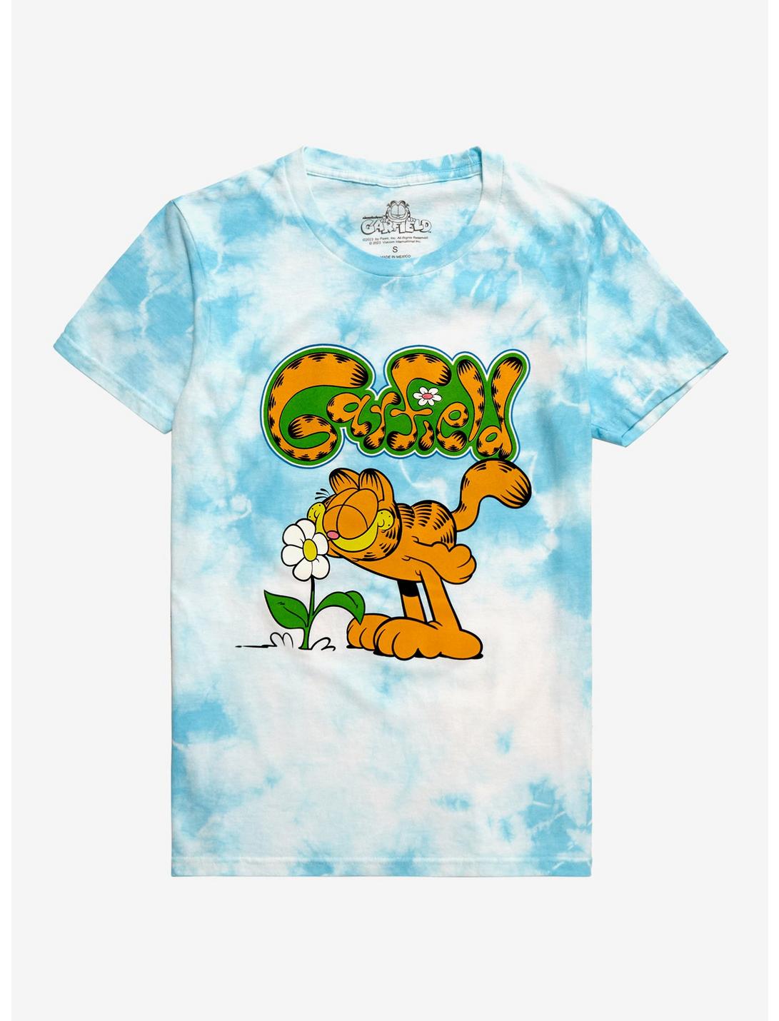 Garfield Flower Tie-Dye Boyfriend Fit Girls T-Shirt, MULTI, hi-res