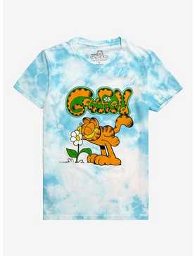 Garfield Flower Tie-Dye Boyfriend Fit Girls T-Shirt, , hi-res