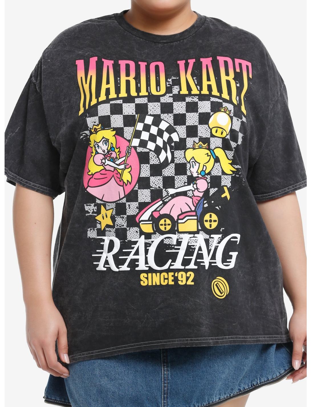 Mario Kart Peach Racing Boyfriend Fit Girls T-Shirt Plus Size, MULTI, hi-res