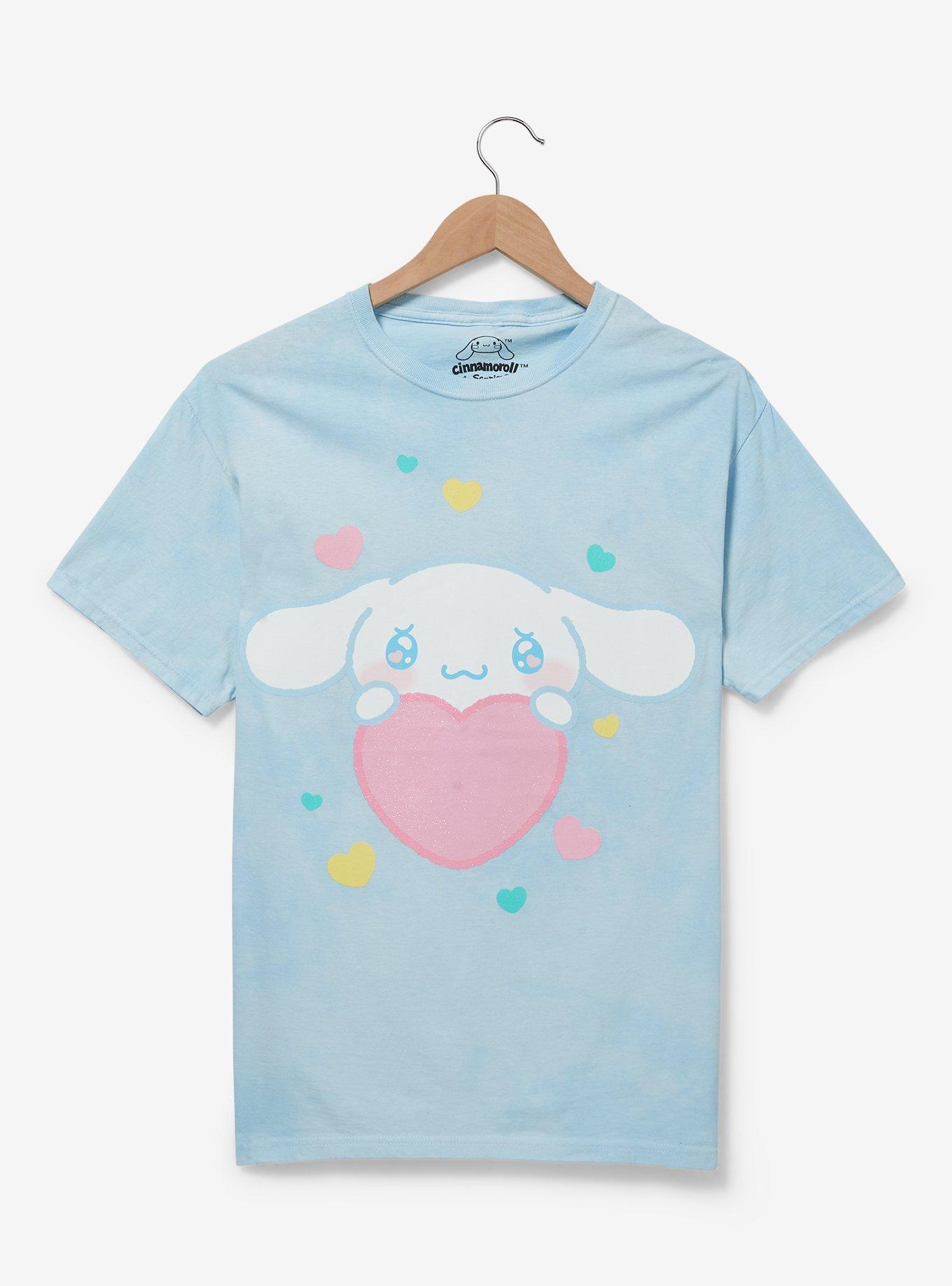 Sanrio Emo-Kyun Cinnamoroll Glitter Heart Women's T-Shirt