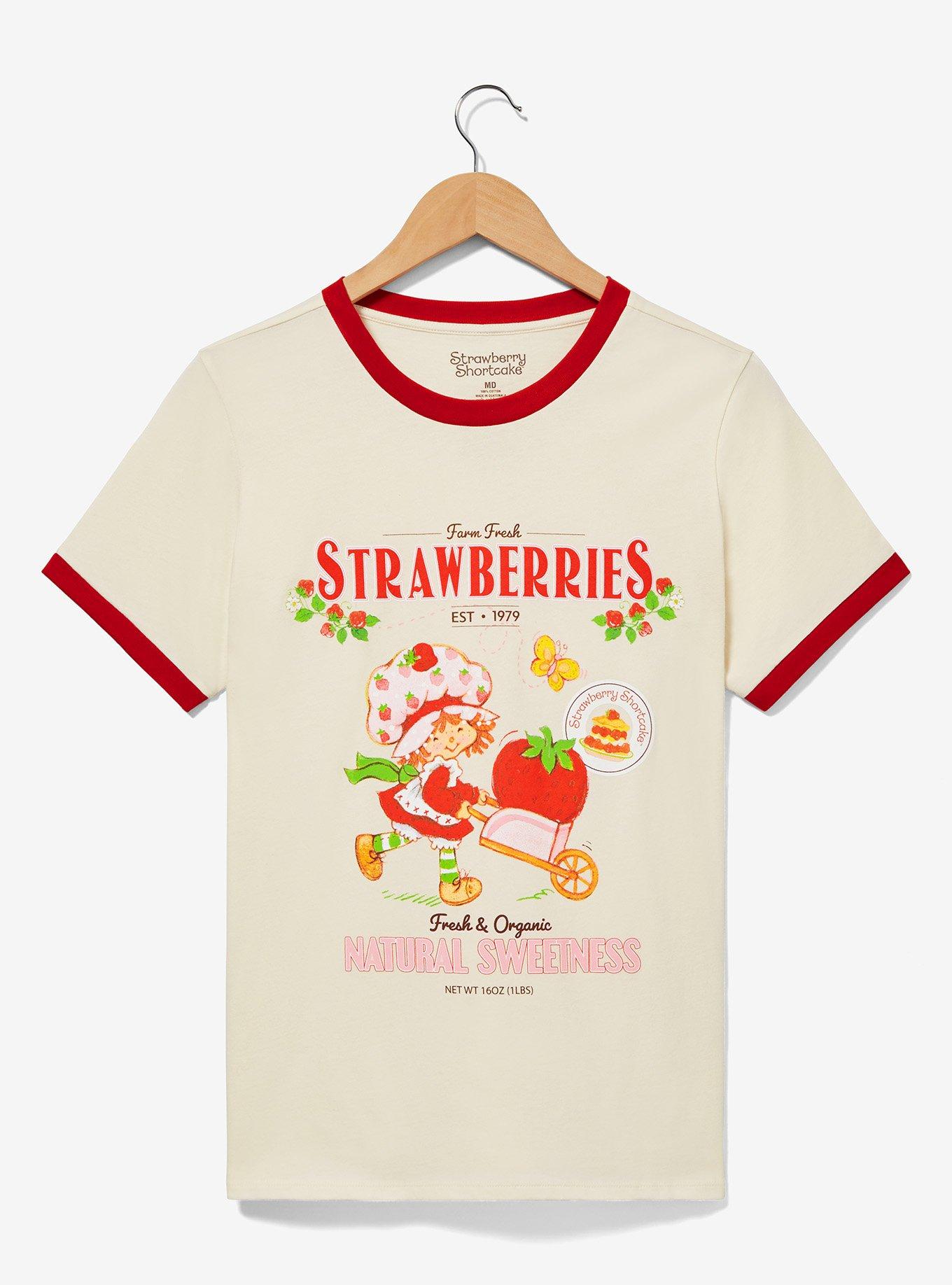 Strawberry Shortcake Natural Sweetness Women's Ringer T-Shirt — BoxLunch Exclusive, OFF WHITE, hi-res