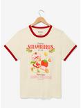 Strawberry Shortcake Natural Sweetness Women's Plus Size Ringer T-Shirt — BoxLunch Exclusive, OFF WHITE, hi-res