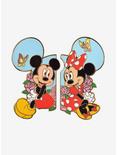 Disney Mickey & Minnie Mouse Floral Enamel Pin Set - BoxLunch Exclusive, , hi-res