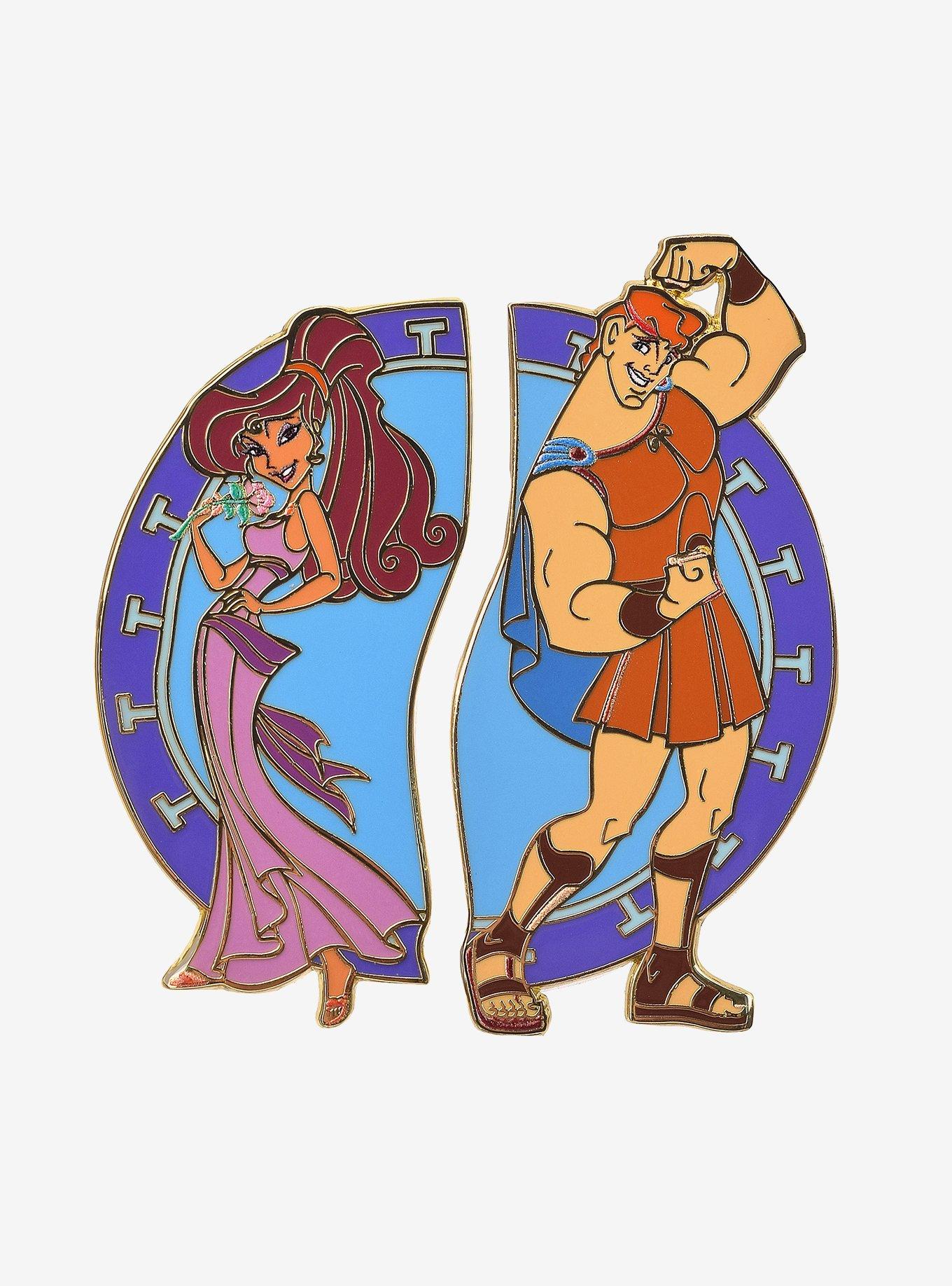 Disney Hercules Meg & Hercules Enamel Pin Set - BoxLunch Exclusive, , hi-res