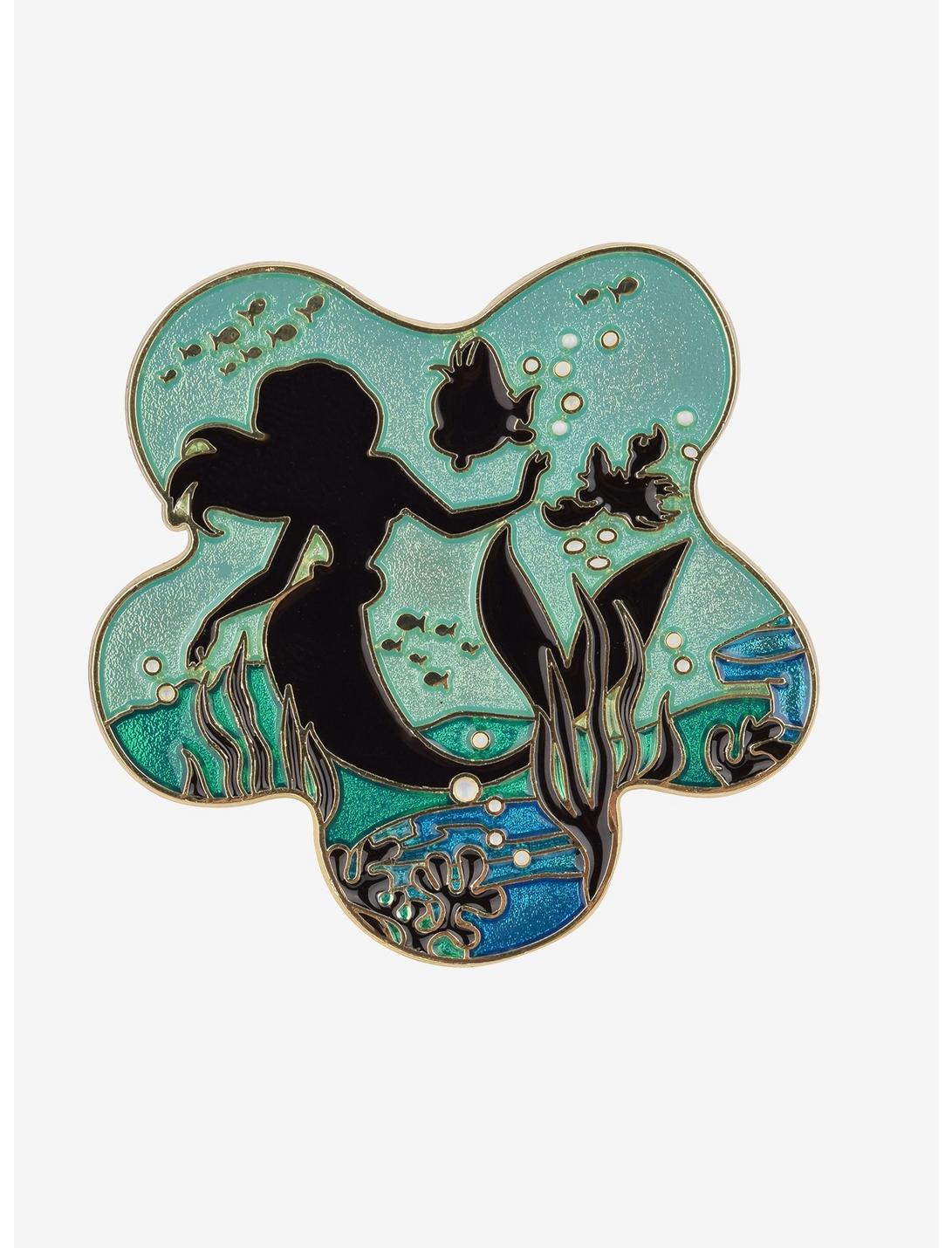 Disney The Little Mermaid Ariel & Friends Glitter Enamel Pin - BoxLunch Exclusive, , hi-res