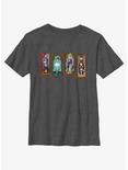 Disney The Haunted Mansion Characters Stretching Portraits Youth T-Shirt, CHAR HTR, hi-res