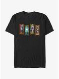 Disney The Haunted Mansion Characters Stretching Portraits T-Shirt, BLACK, hi-res