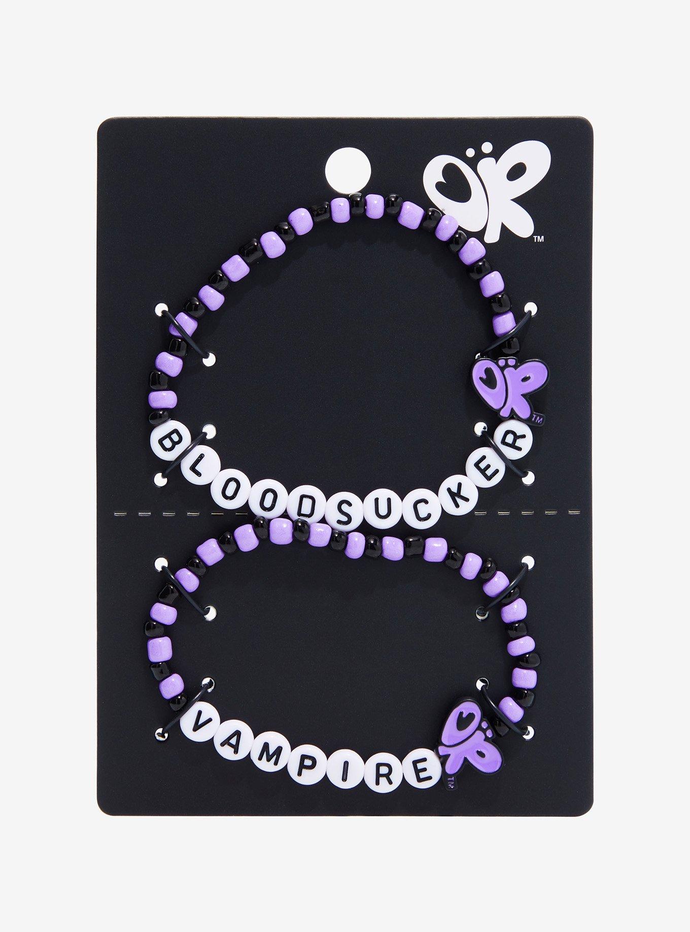 Hot Topic Olivia Rodrigo Logo Vampire Best Friend Beaded Bracelet Set