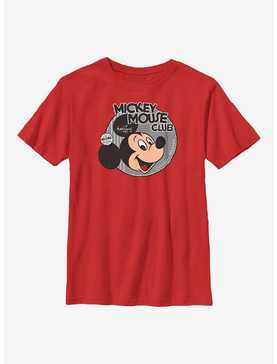Disney 100 Mickey Mouse Circle Badge Youth T-Shirt, , hi-res