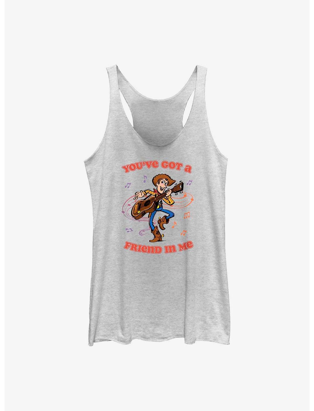 Disney 100 Toy Story Woody A Friend In Me Womens Tank Top, WHITE HTR, hi-res