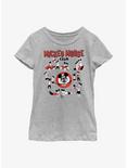 Disney 100 Mickey Mouse Club Montage Youth Girls T-Shirt, ATH HTR, hi-res