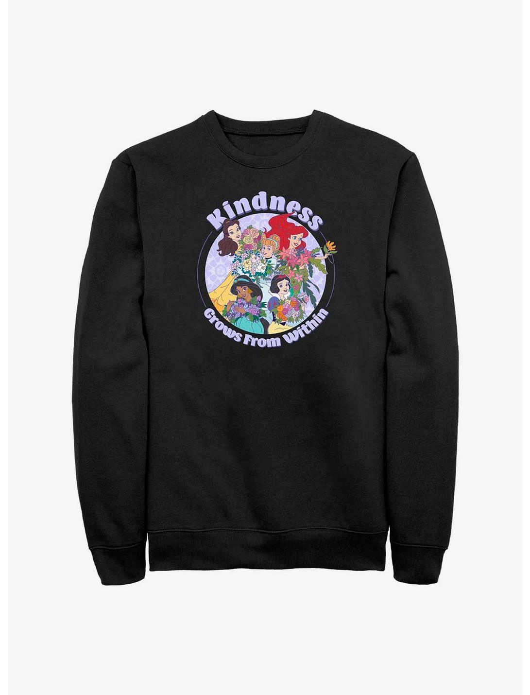 Disney 100 Princesses Kindness Sweatshirt, BLACK, hi-res