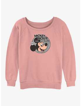 Disney 100 Mickey Mouse Circle Badge Womens Slouchy Sweatshirt, , hi-res