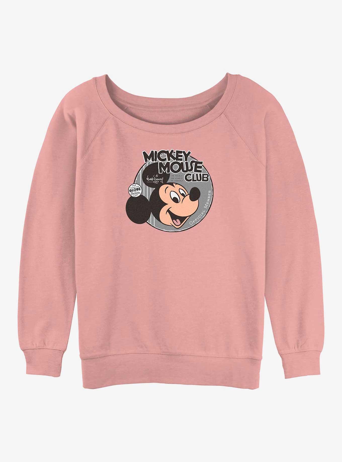 Disney 100 Mickey Mouse Circle Badge Womens Slouchy Sweatshirt, , hi-res