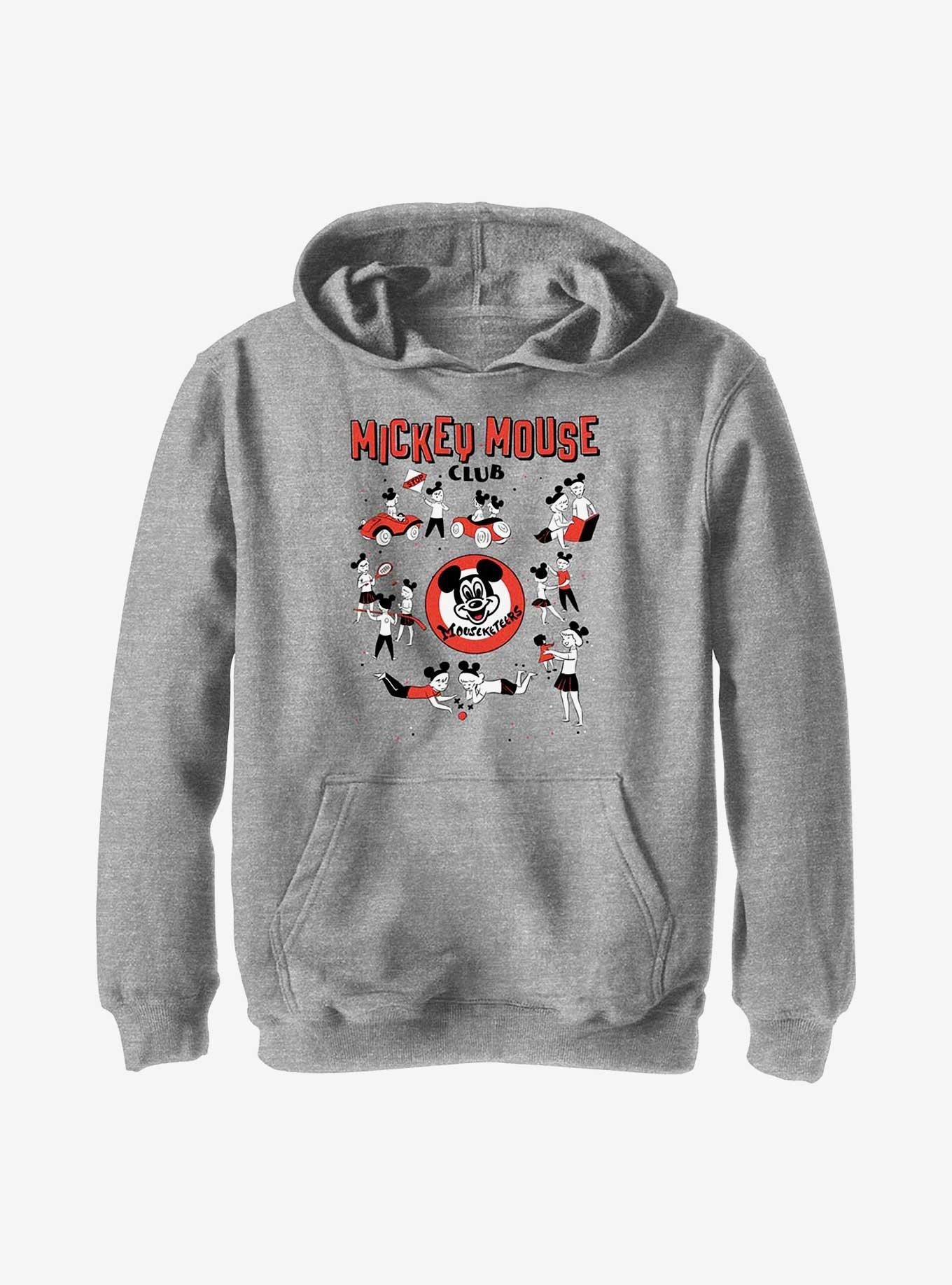 Disney 100 Mickey Mouse Club Montage Youth Hoodie, , hi-res