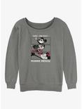 Disney 100 Minnie Mouse Sassy And Sweet Minnie Womens Slouchy Sweatshirt, GRAY HTR, hi-res