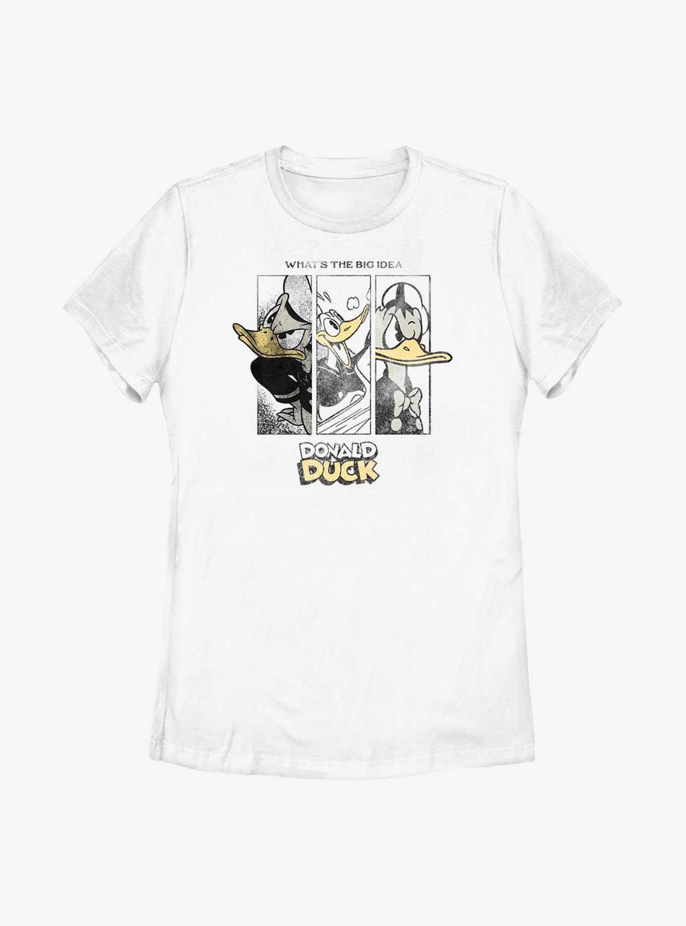 Disney 100 Donald Duck Big Idea Womens T-Shirt, WHITE, hi-res