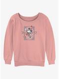 Disney 100 Minnie Mouse Yoo Hoo Minnie Womens Slouchy Sweatshirt, DESERTPNK, hi-res