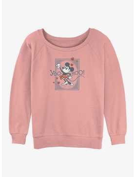 Disney 100 Minnie Mouse Yoo Hoo Minnie Womens Slouchy Sweatshirt, , hi-res