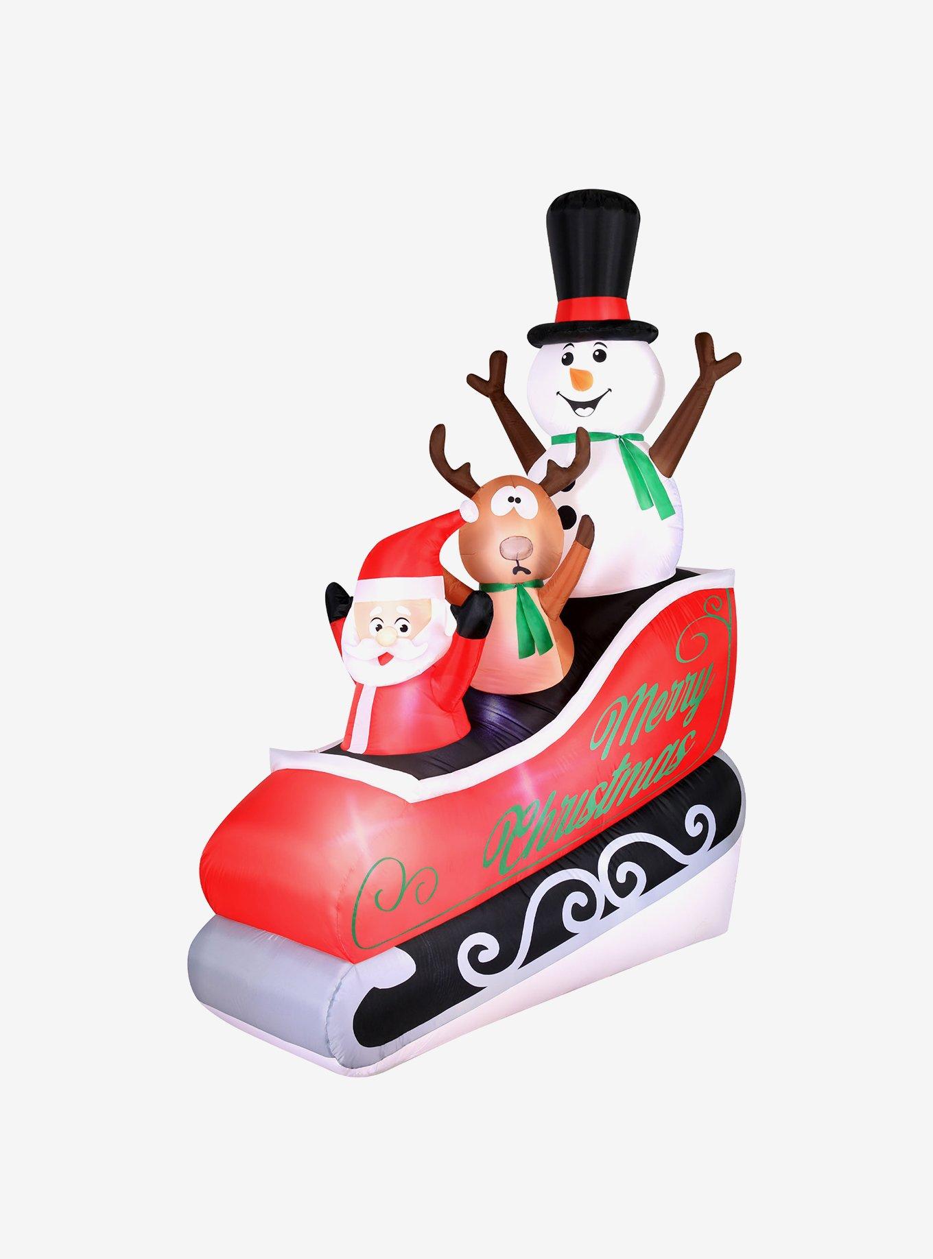 Santa Sleigh Ride Airblown, , hi-res