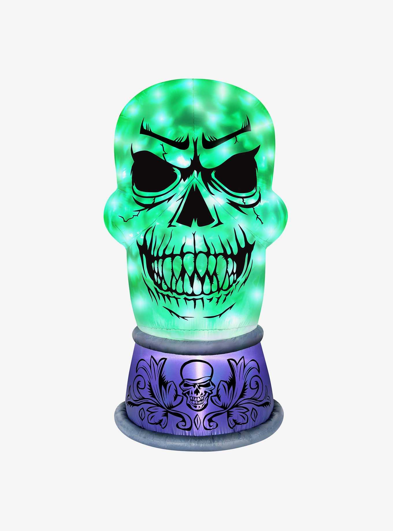 Skull with Swirling Lights Airblown, , hi-res