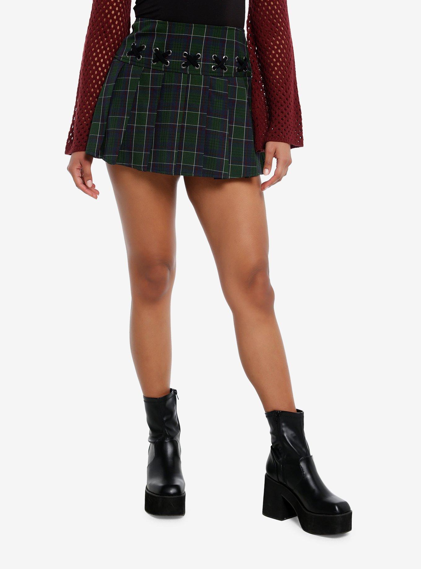 Green Plaid Skirts Hot Topic