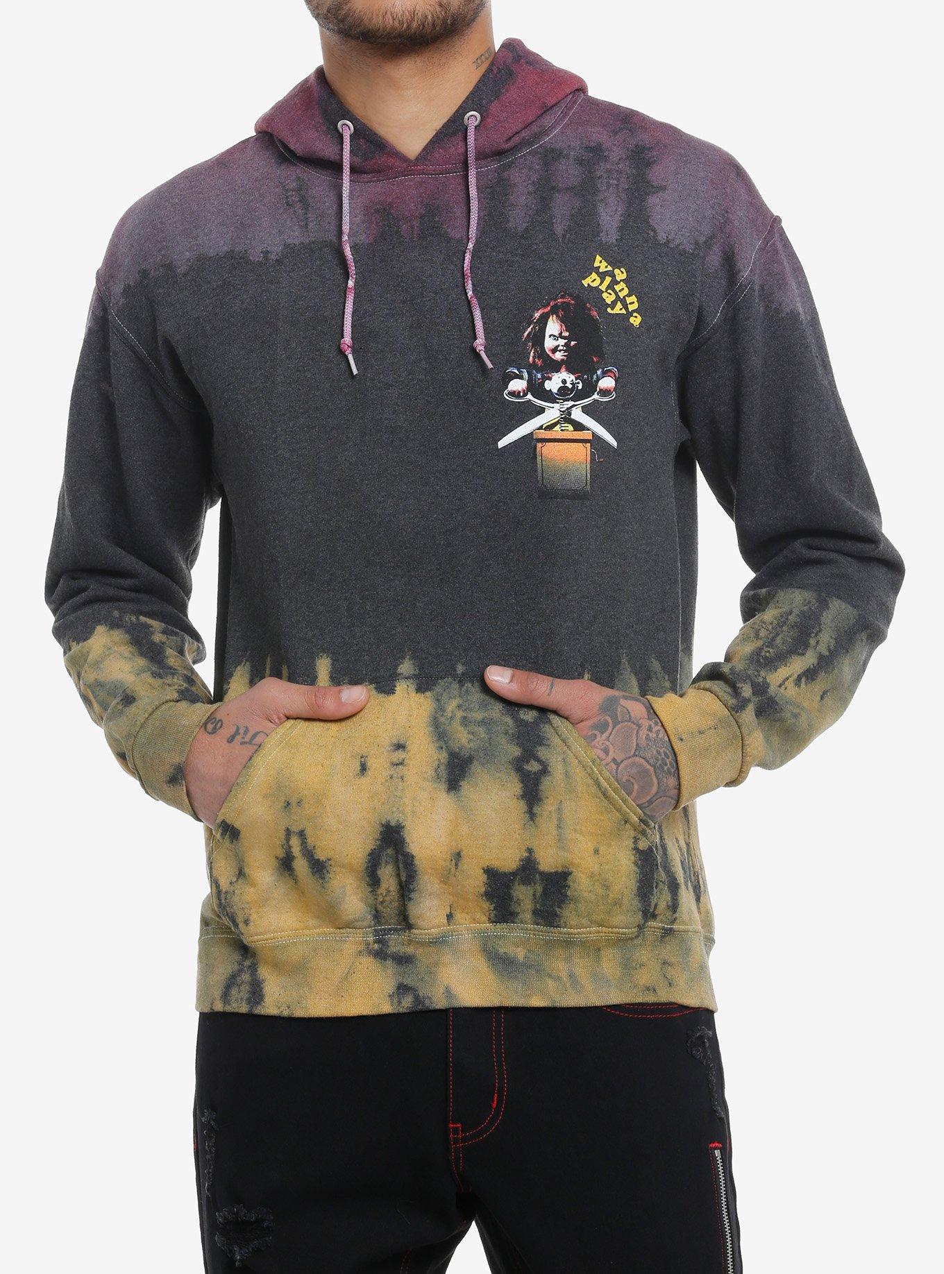 Chucky Collage Print Gradient Dye Hoodie, MULTI, hi-res