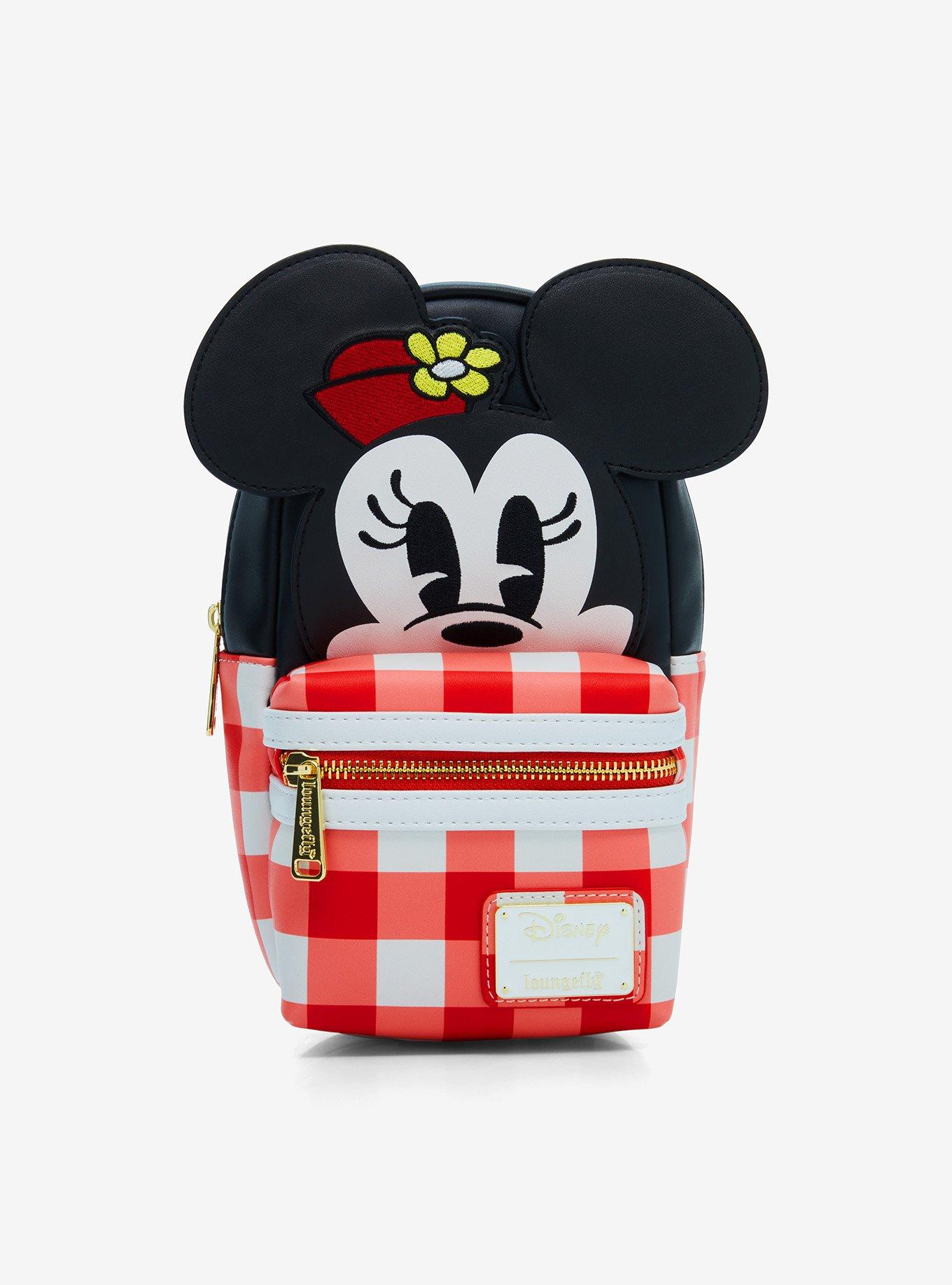 Loungefly Disney Minnie Mouse Gingham Cupholder Crossbody Bag, , hi-res