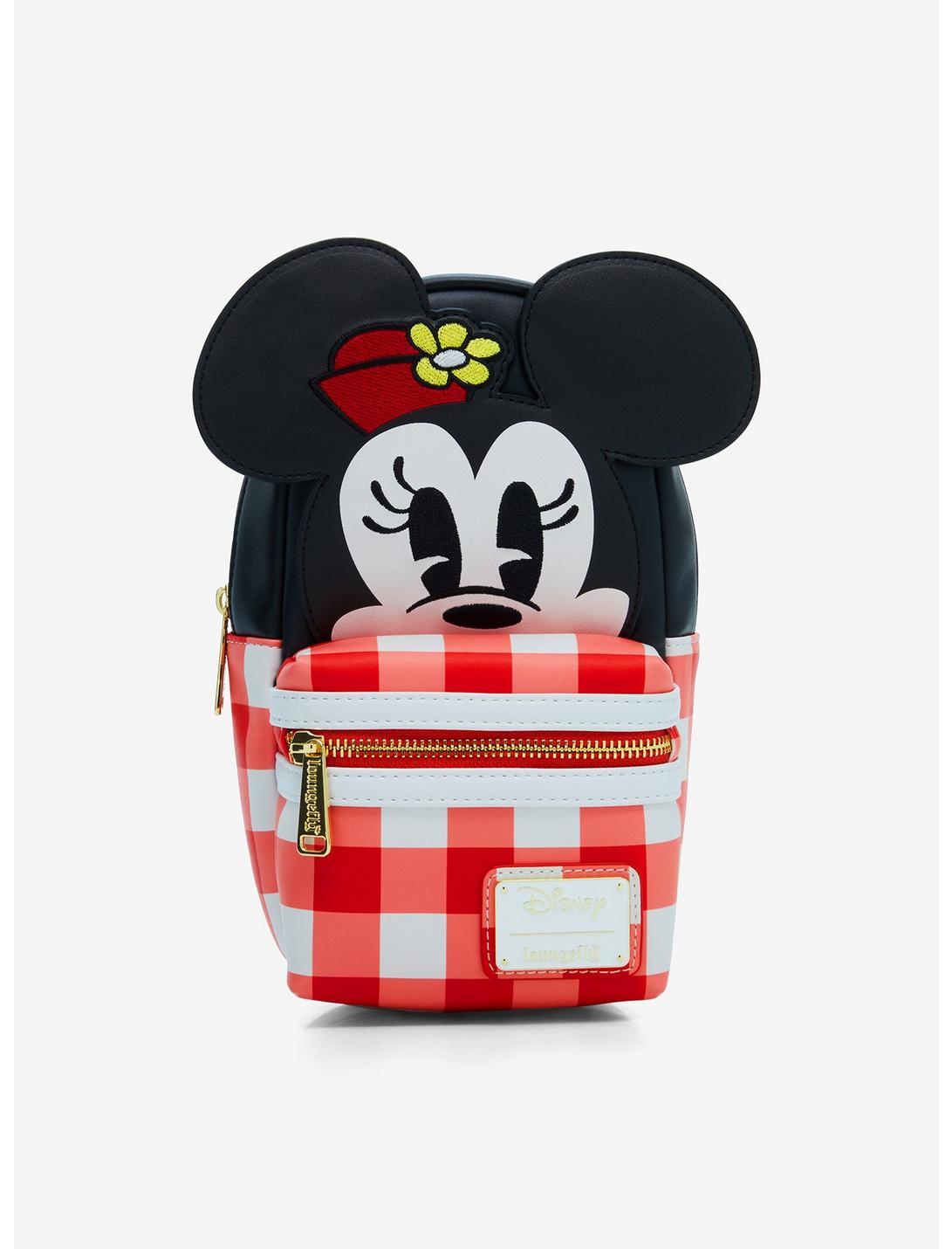 Loungefly Mickey and Friends Minnie Mouse Gingham Crossbody Bag, , hi-res