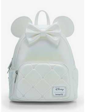 Loungefly Disney Minnie Mouse Iridescent Bridal Mini Backpack, , hi-res