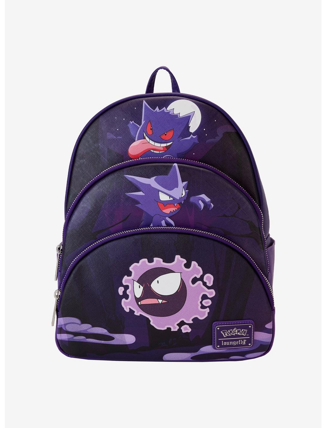 Loungefly Pokémon Gengar Evolution Triple Pocket Mini Backpack, , hi-res