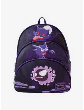 Loungefly Pokémon Gengar Evolution Triple Pocket Mini Backpack, , hi-res