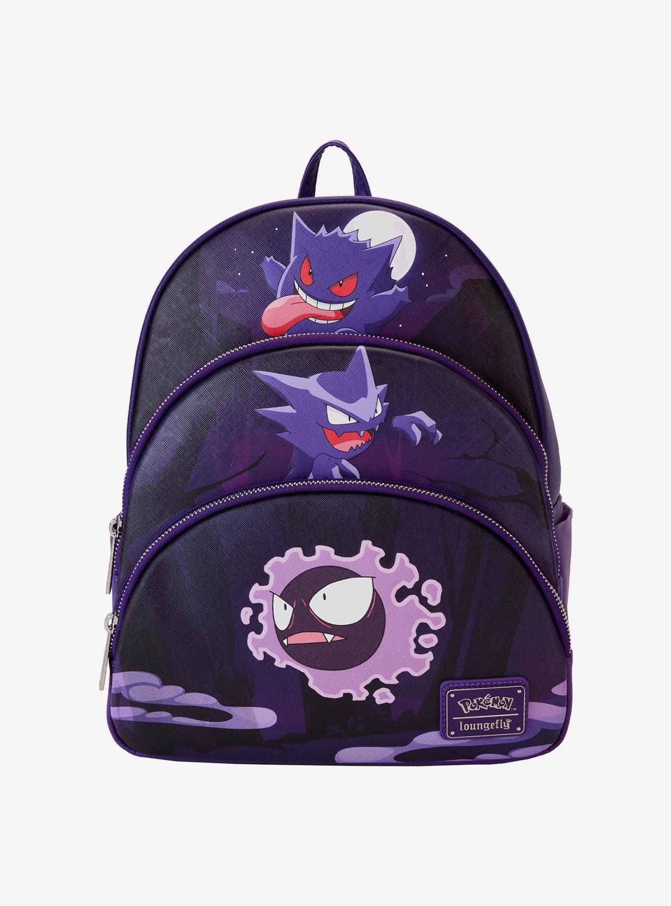 Loungefly Pok&eacute;mon Gengar Evolution Triple Pocket Mini Backpack, , hi-res