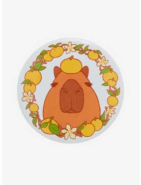 Capybara Orange 3 Inch Button, , hi-res