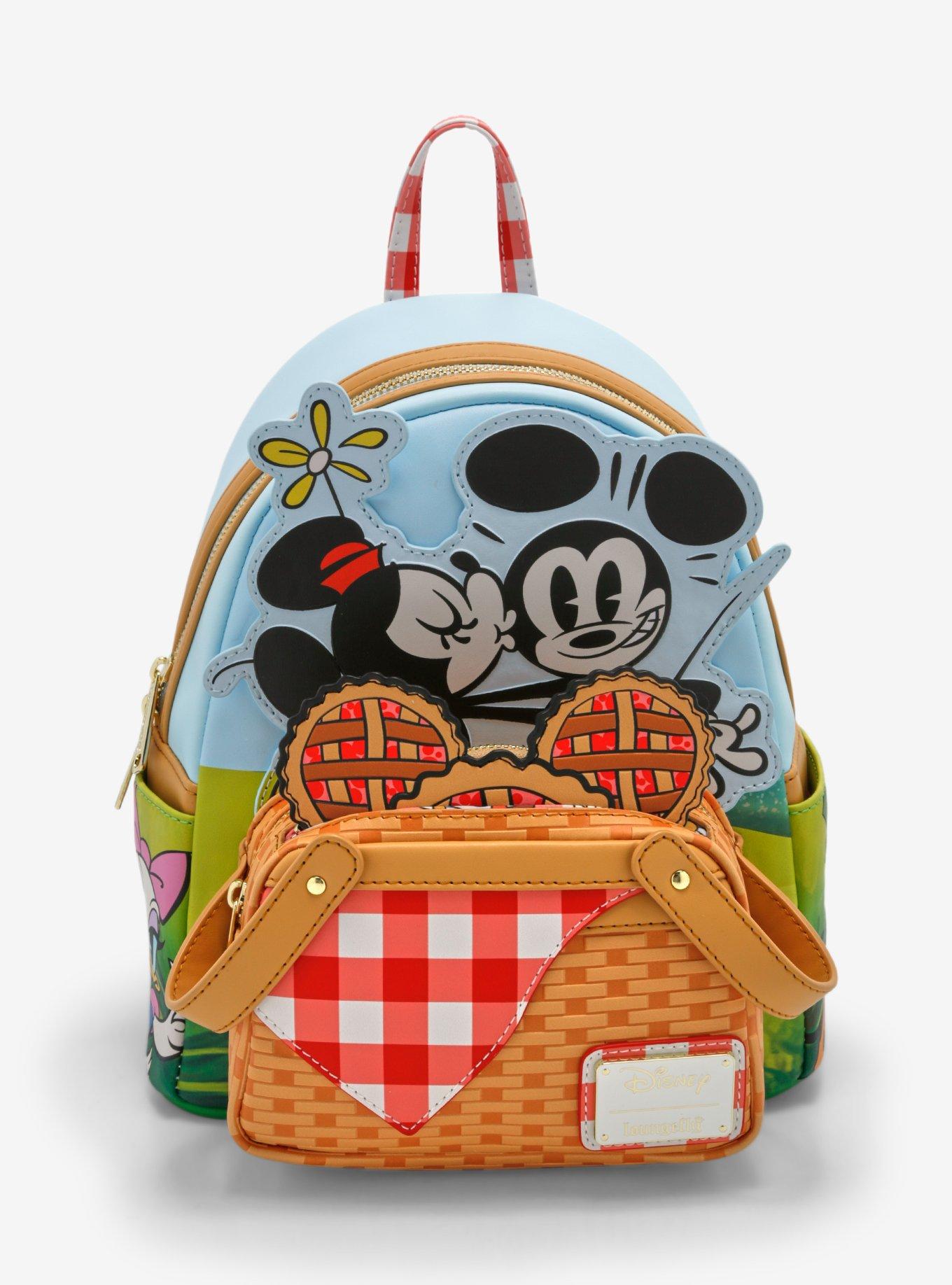 New Loungefly Disneyland 65th online Anniversary Mickey Minnie Castle Mini Backpack