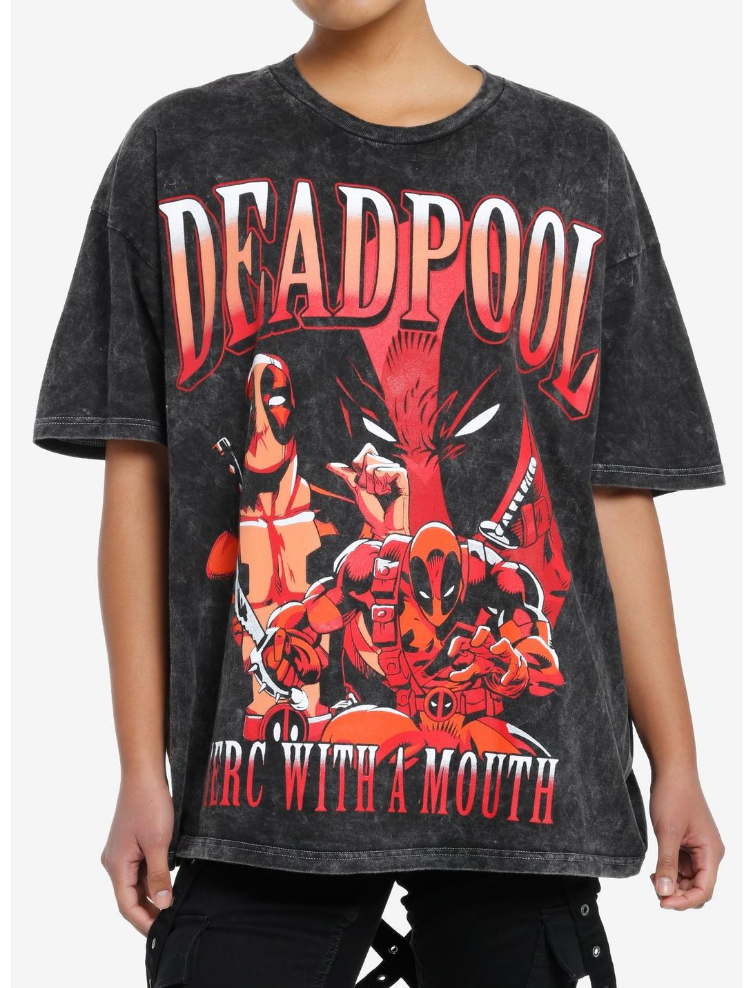 Marvel Deadpool Collage Girls Oversized T-Shirt, MULTI, hi-res