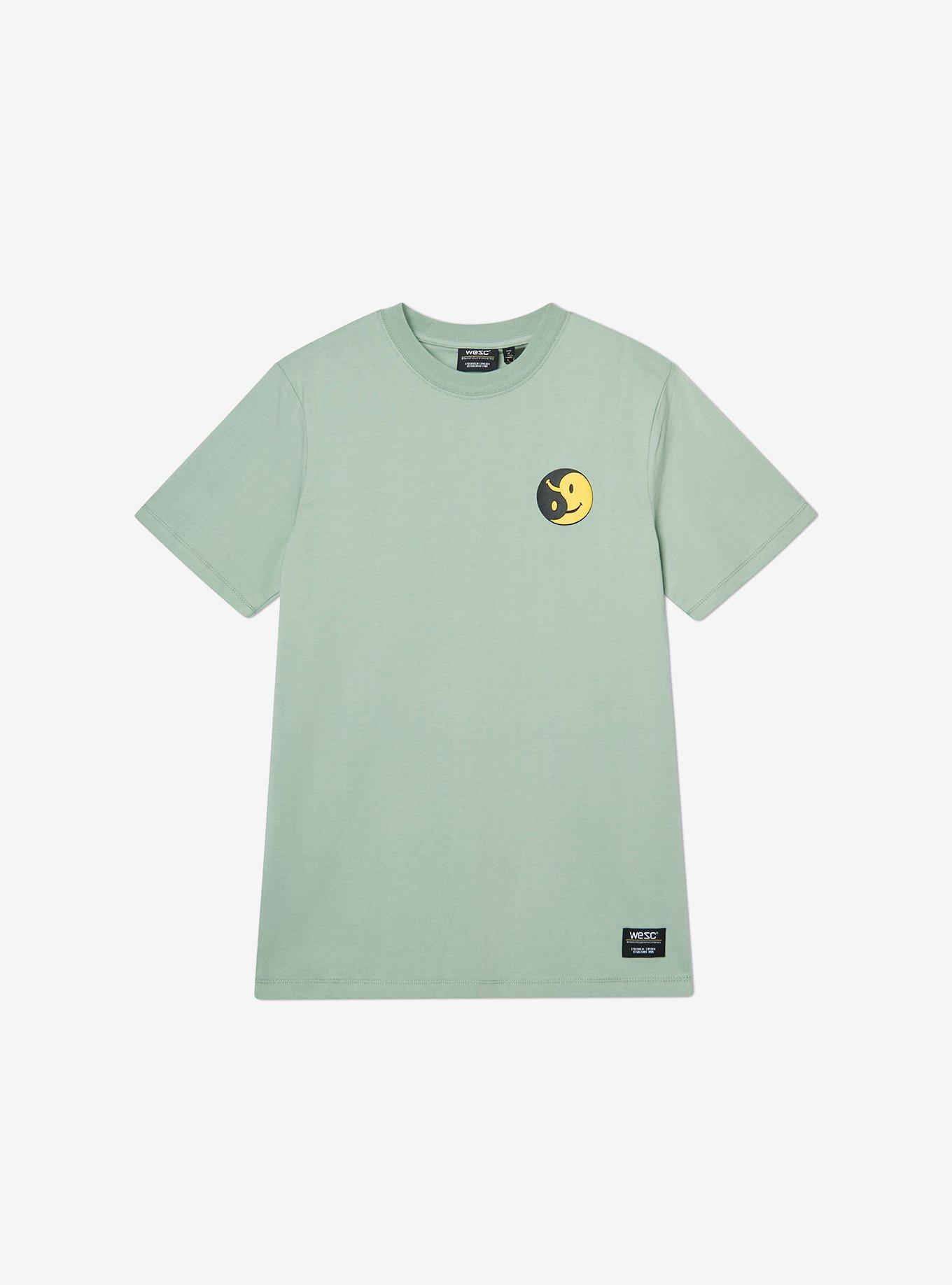 WeSC Max Ying-Yang Smile Tee, GREEN, hi-res