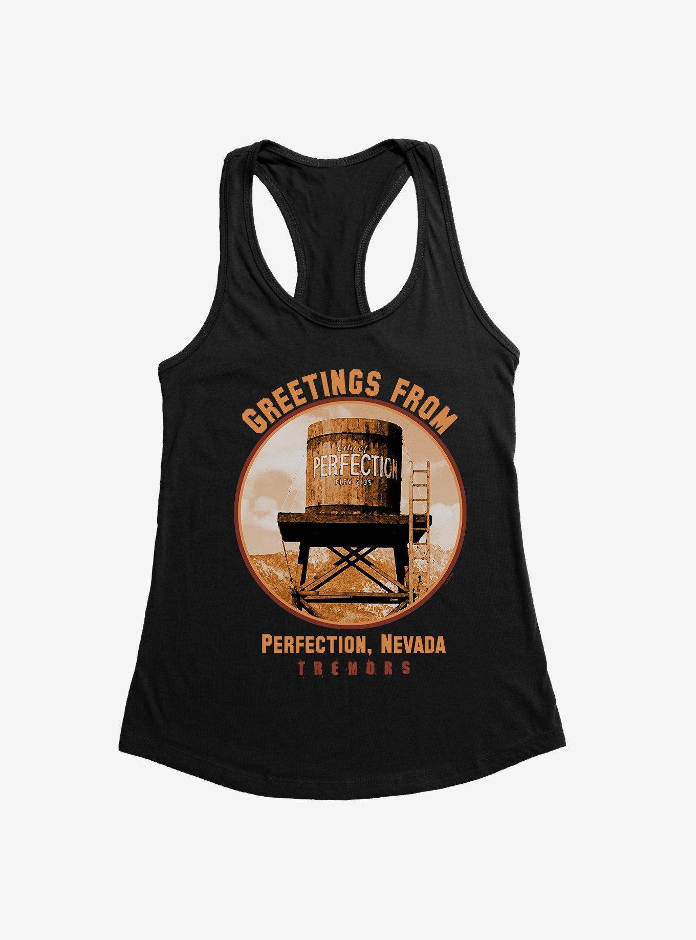 Tremors Greetings From City Of Perfection Womens Tank Top, BLACK, hi-res
