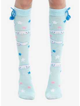 Cinnamoroll Stars Pom Knee-High Socks, , hi-res