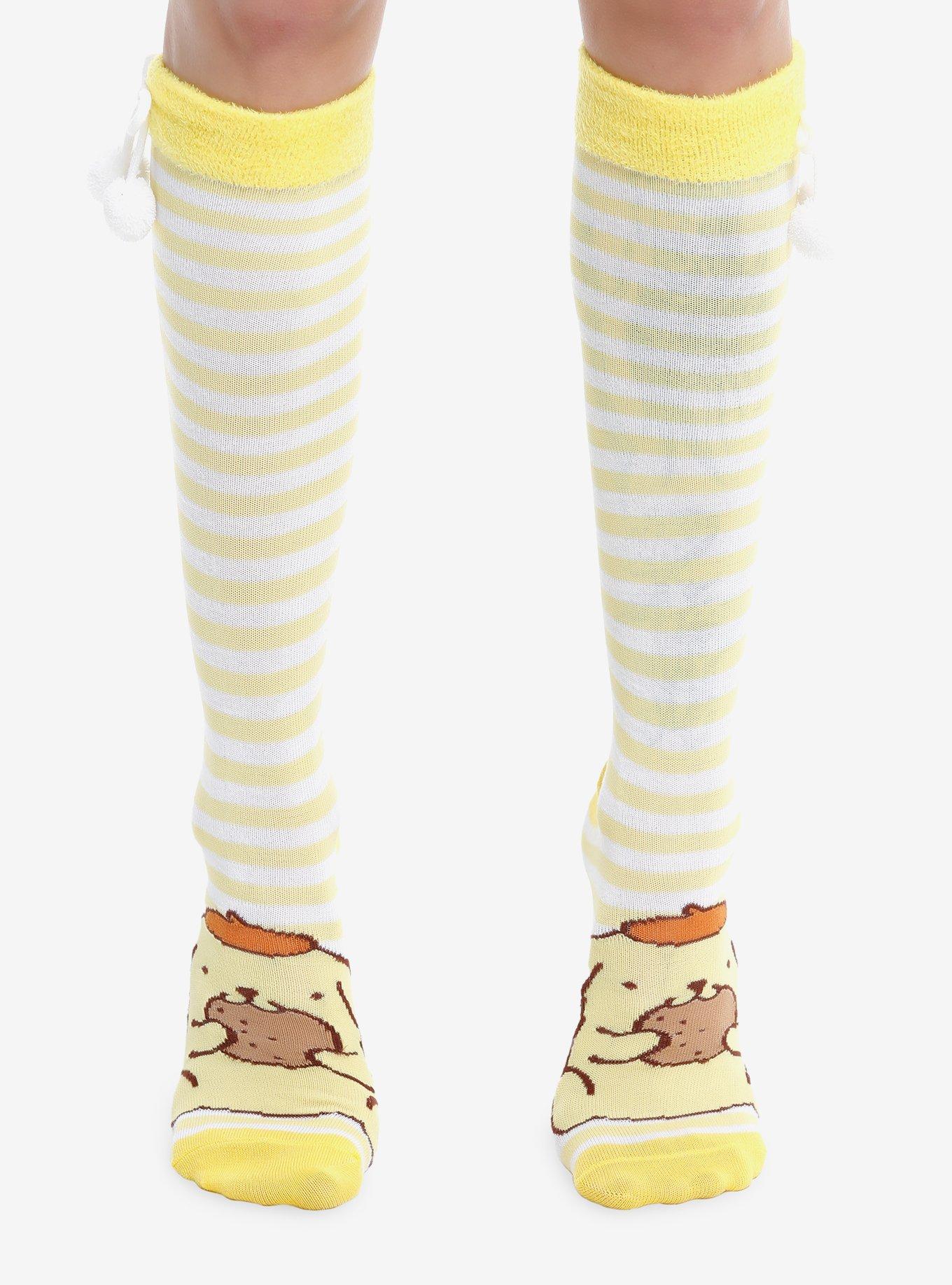 Pompompurin Stripe Pom Knee-High Socks