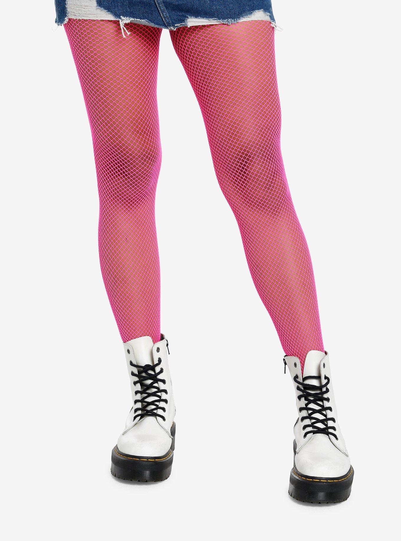 HOT TOPIC COLORFUL RAINBOW FISHNET TIGHTS HARD TO FIND ONE SIZE