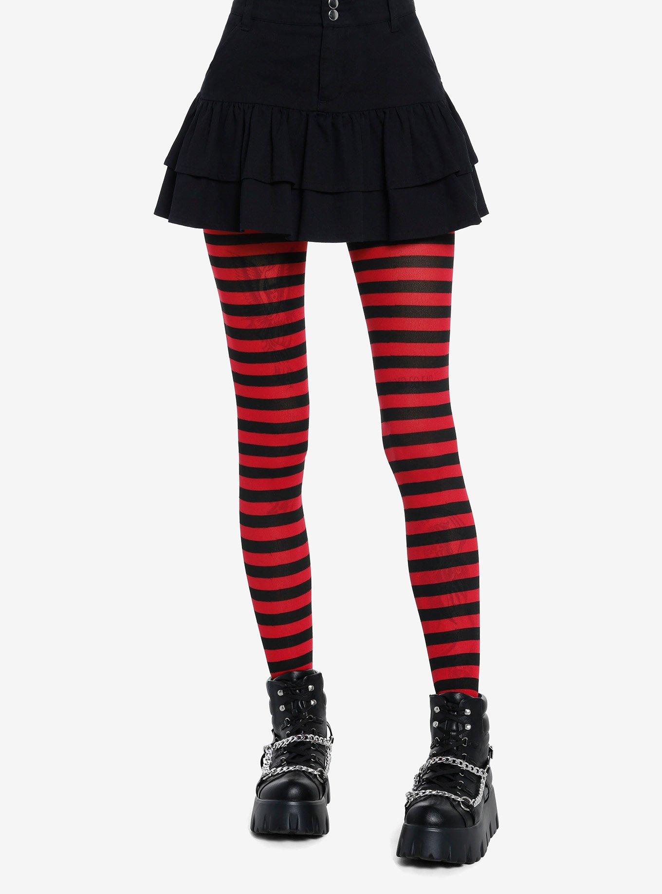 Hot Topic Black Plaid Tights