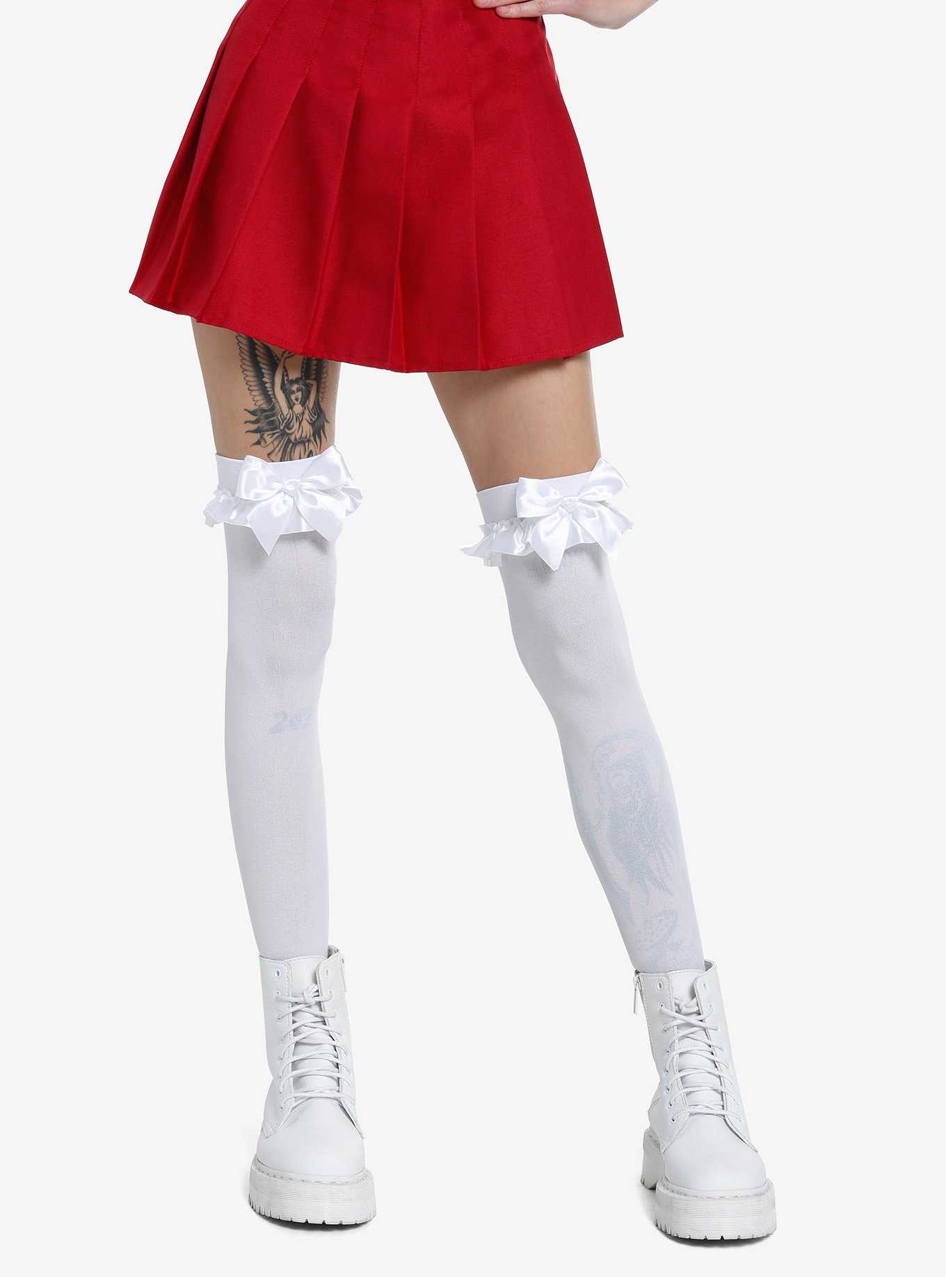 Hot Topic Red Snowflake Tights