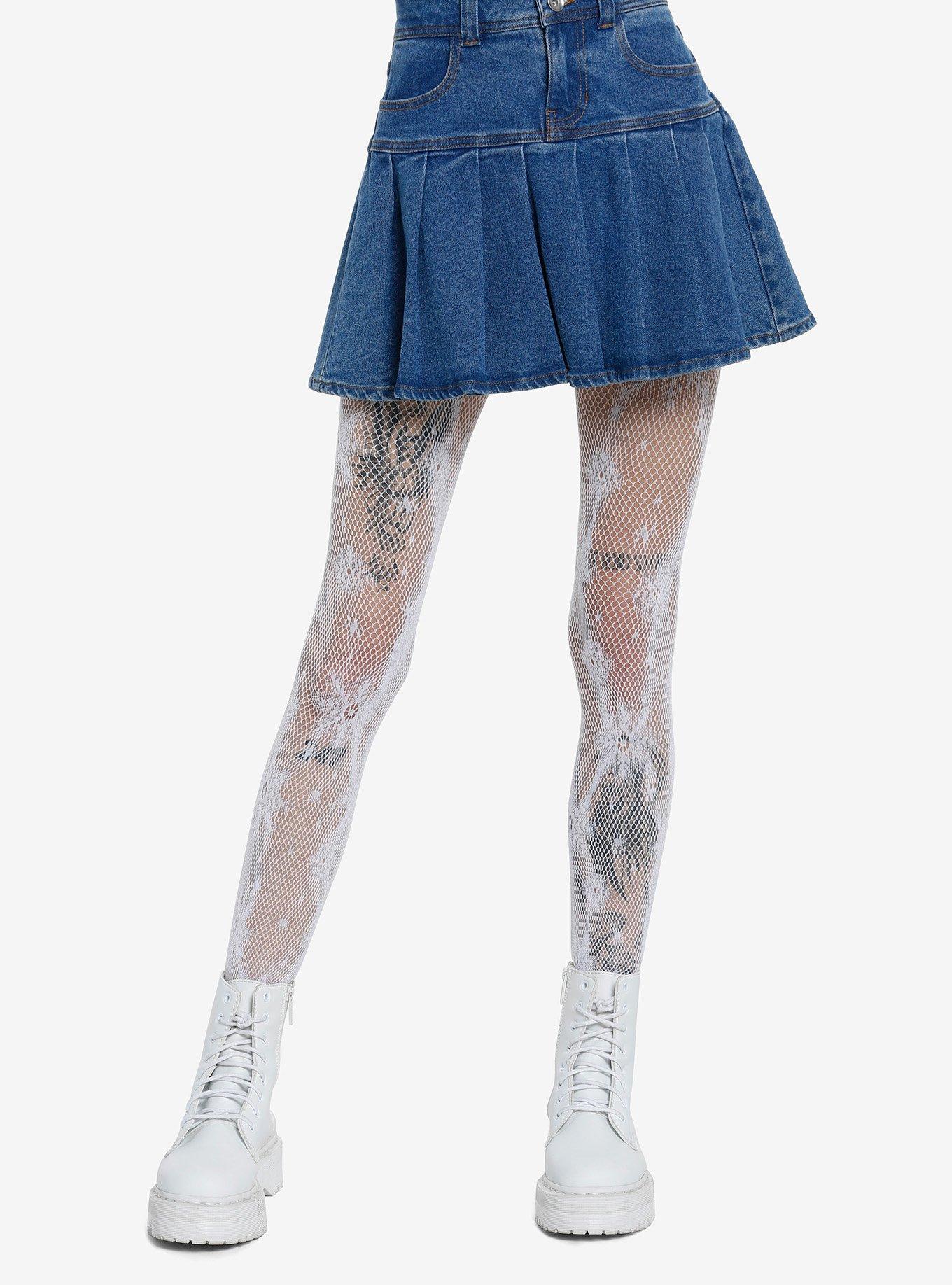 Snowflake Fishnet Tights, , hi-res