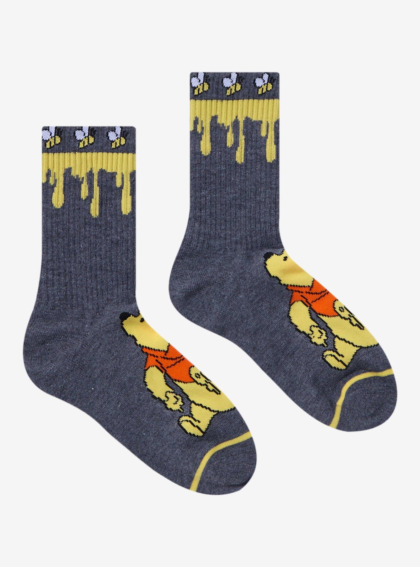 Disney Winnie The Pooh Honey Drip Crew Socks, , hi-res