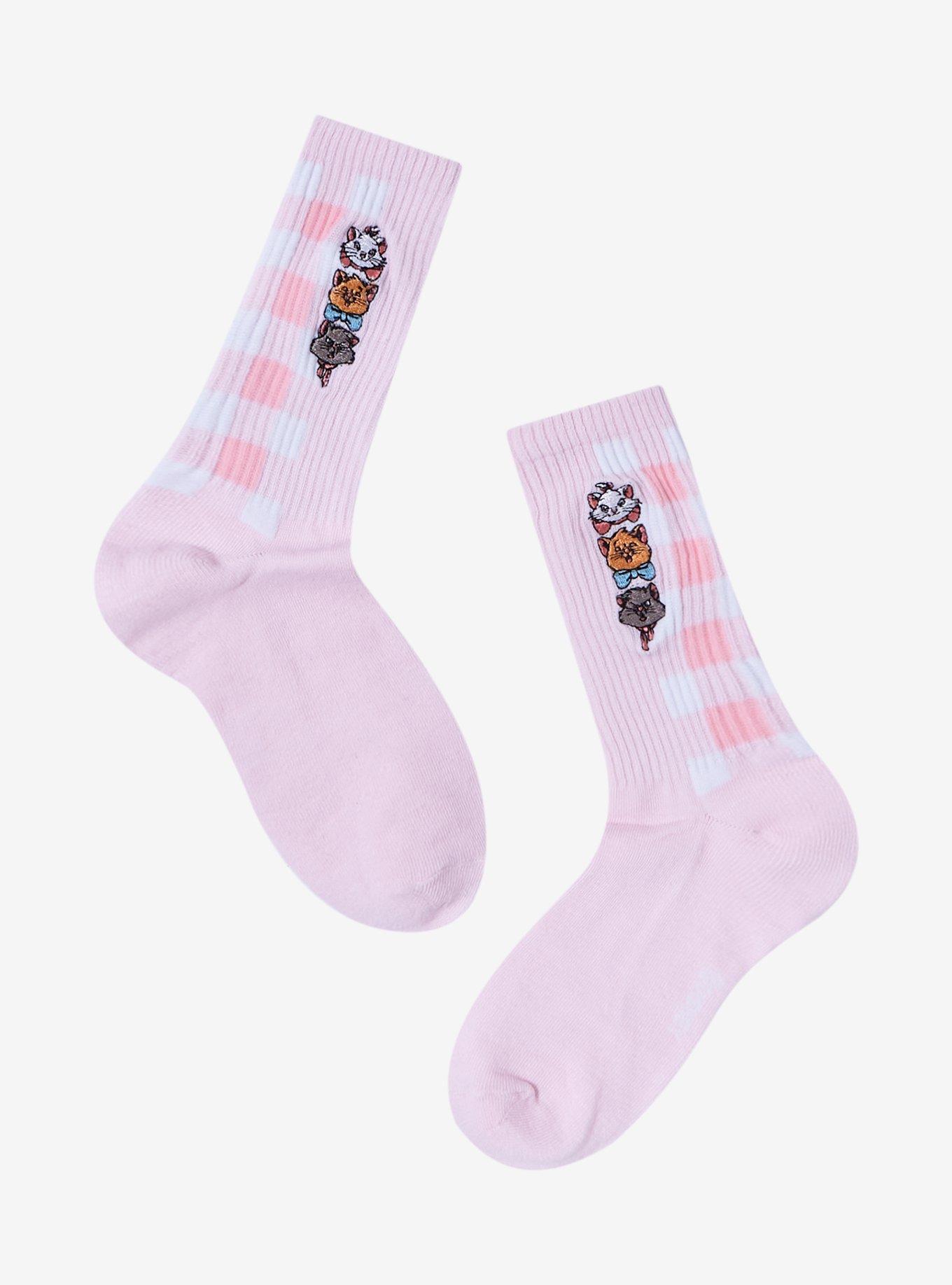 Disney The Aristocats Trio Embroidered Crew Socks, , hi-res